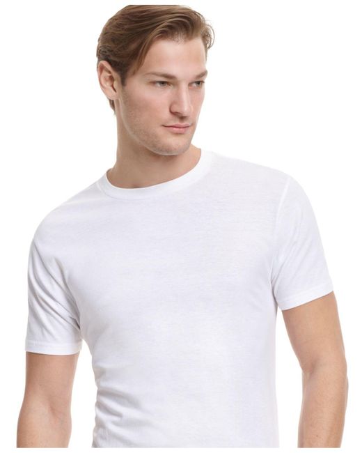 Alfani Cotton Men's Crew-neck T-shirt in White for Men | Lyst