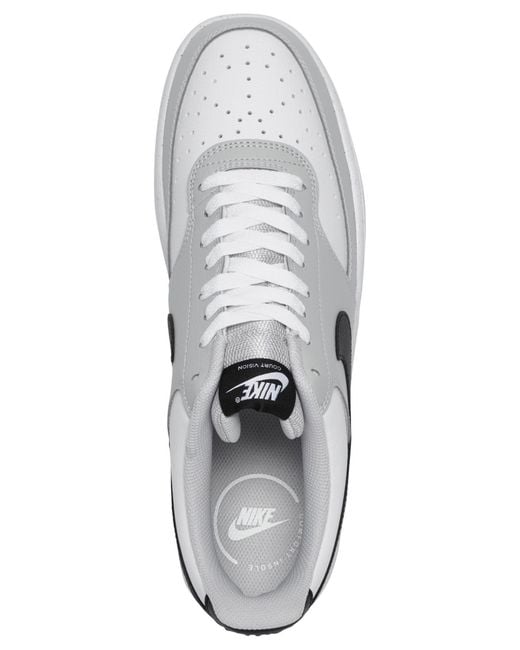 Nike Gray Court Vision Low Casual Sneakers From Finish Line for men