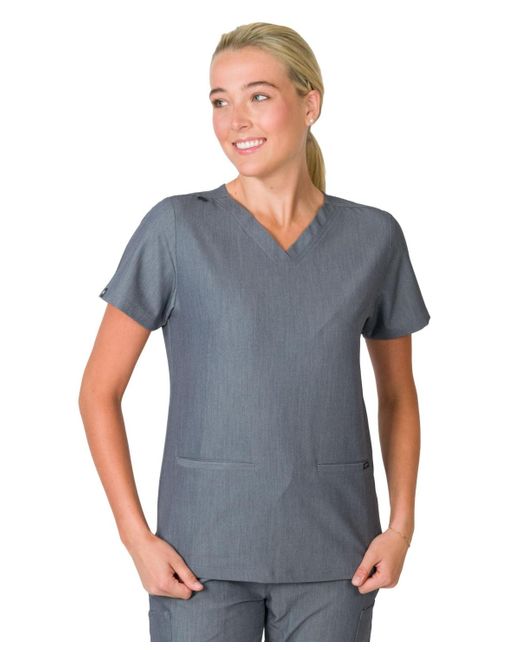 Medgear Blue Sofia Slim Scrubs Top