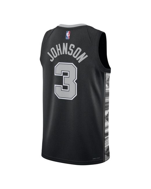 Nike And Keldon Johnson San Antonio Spurs Swingman Jersey in Black | Lyst