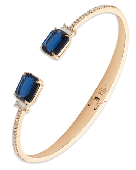 Ralph Lauren Women's Blue Crystal Stone Cuff Bracelet