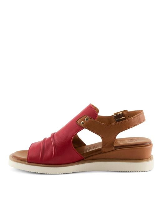 Spring Step Red Locals Wedge Sandal