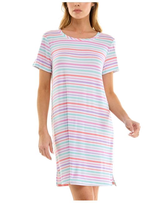 Roudelain White Printed Short-sleeve Sleepshirt