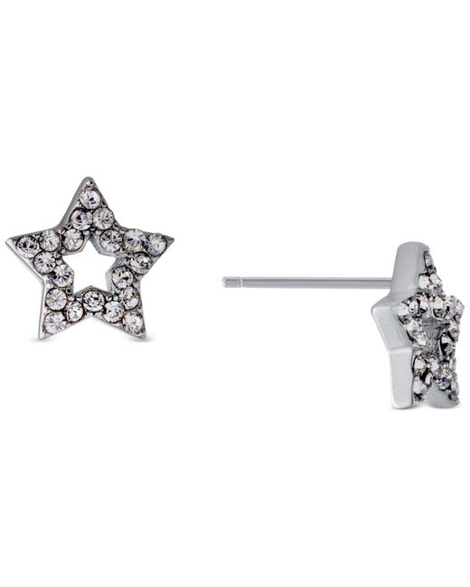 Giani Bernini Metallic Crystal (1/6 Ct. T.w.) Star Stud Earrings In Sterling Silver