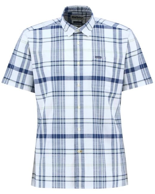 Barbour Blue Grassbeach Plaid Shirt for men