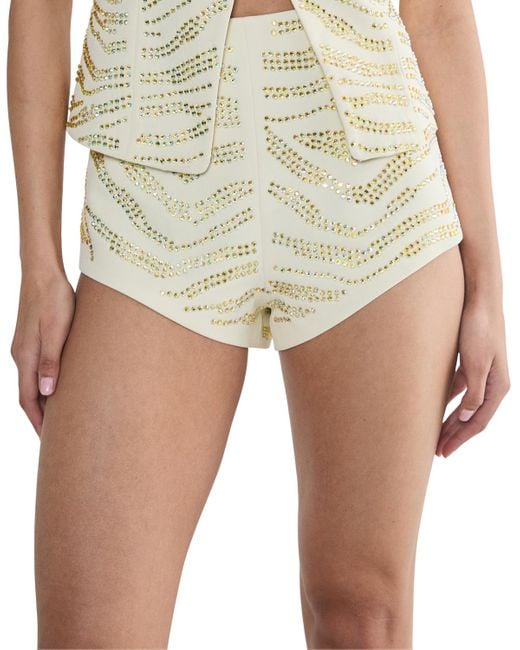 Nasty Gal Green Zebra Tailored Hotpants