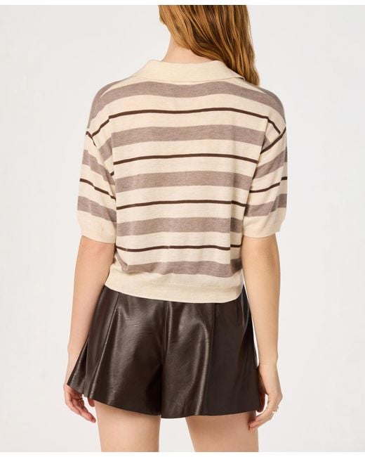 Astr Natural Scottie Collared Sweater
