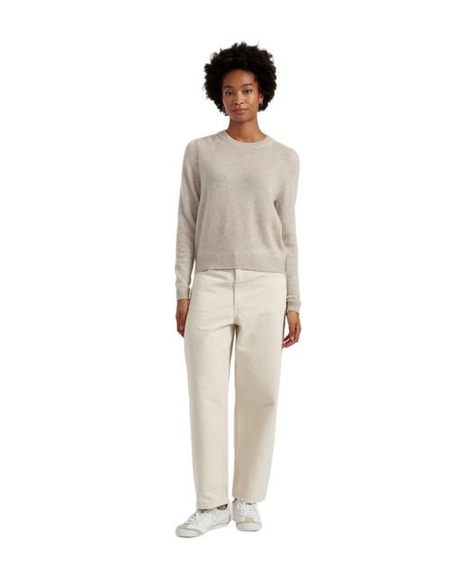 Chinti & Parker White Chinti And Parker Cloud Cashmere Cropped Pullover