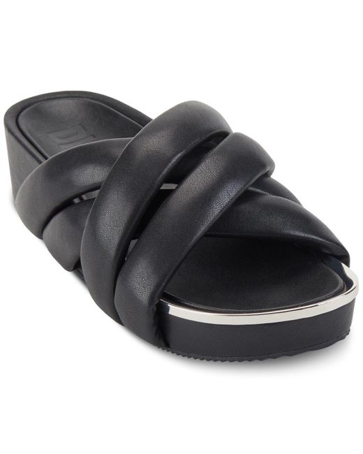 DKNY Rubber Vienna Platform Slide Sandals in Black - Lyst