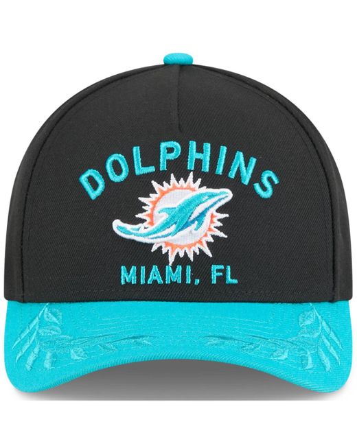 KTZ Green Black/aqua Miami Dolphins 2025 Nfl Draft 9forty A-frame M-crown Adjustable Hat for men