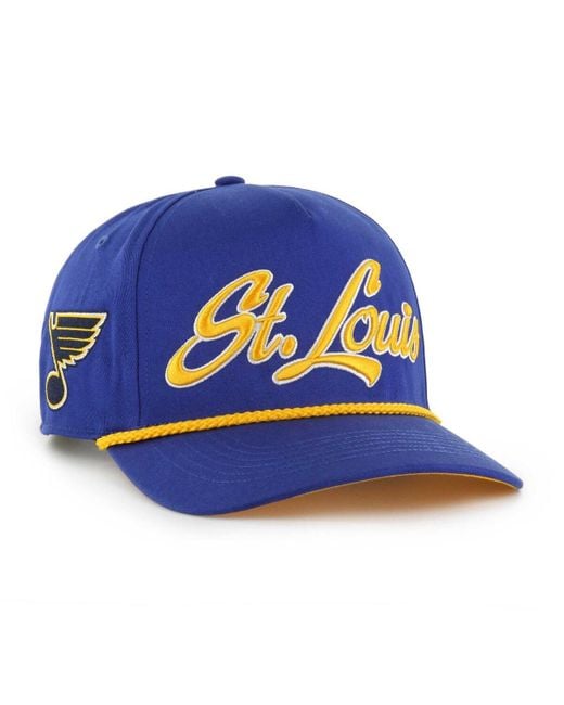 '47 Blue 47 St. Louis S Overhand Logo Side Patch Hitch Adjustable Hat for men