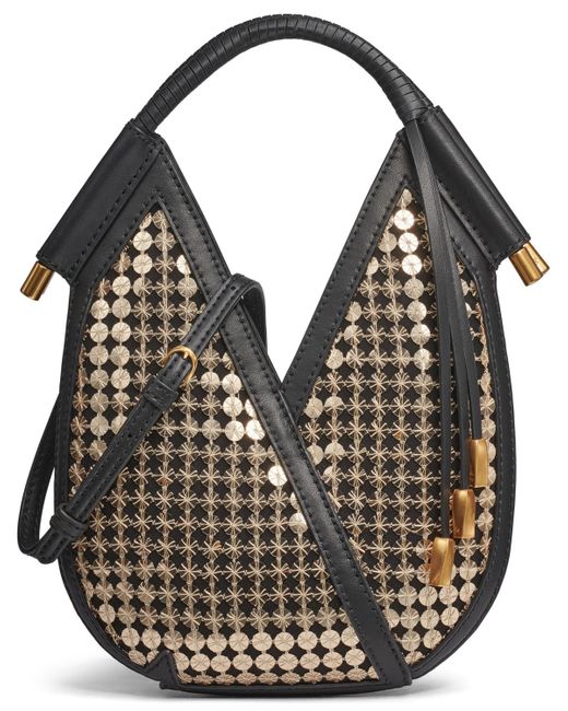 Donna Karan Black Baldwin Sequin Micro Crossbody Bag