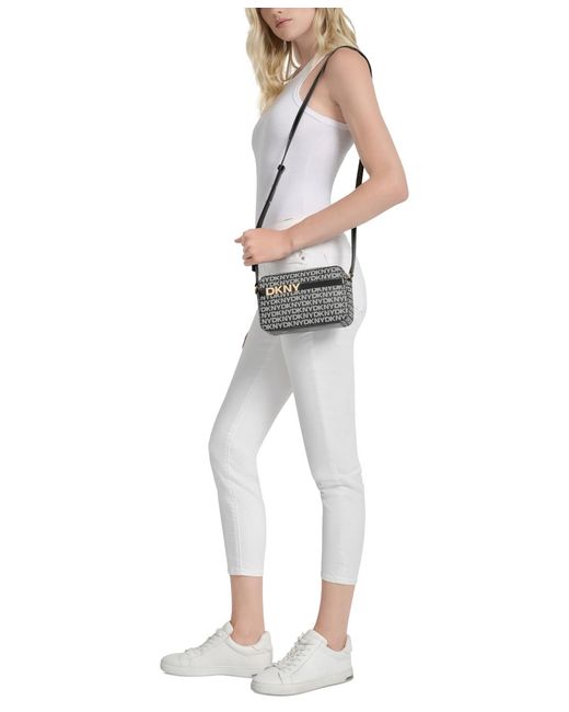 DKNY Metallic Avril Small Logo Camera Bag