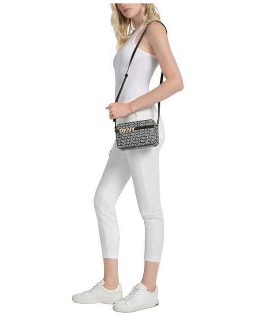 DKNY Metallic Avril Small Logo Camera Bag
