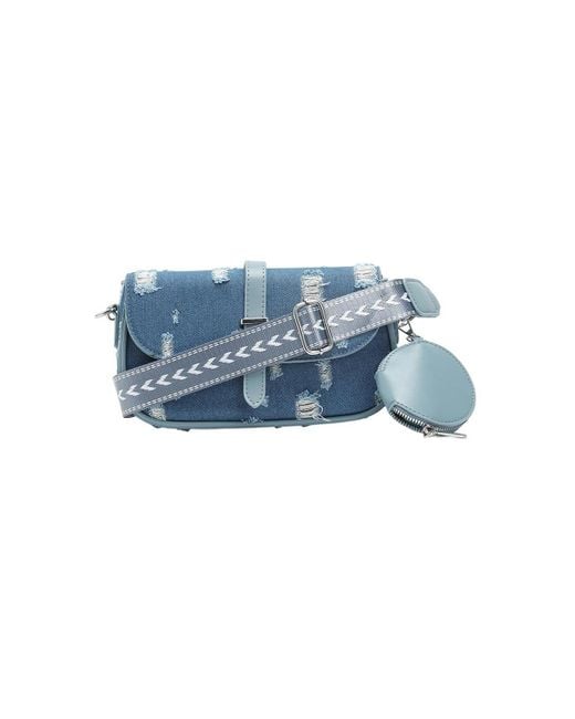 Haute Sauce Blue The Denim-structured Sling Bag With Pouch