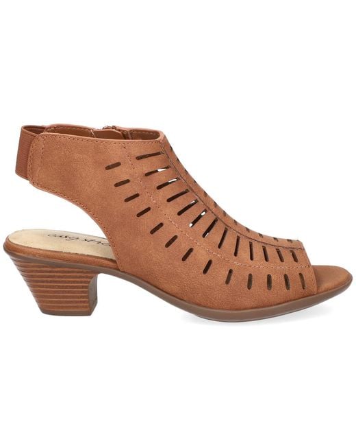Easy Street Brown Elevate Sandals