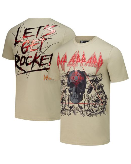 FREEZE MAX Natural Def Leppard Let's Get Rocked T-shirt for men