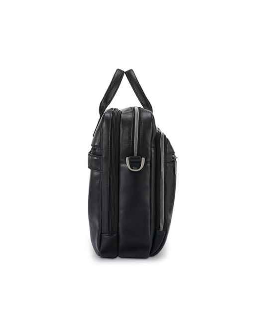 Samsonite Black Classic Leather Toploader