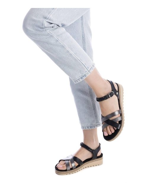Xti Black Casual Sandals