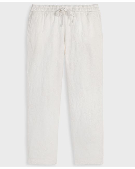 Mode Of One White Drawstring Pull-on Straight-leg Pants for men
