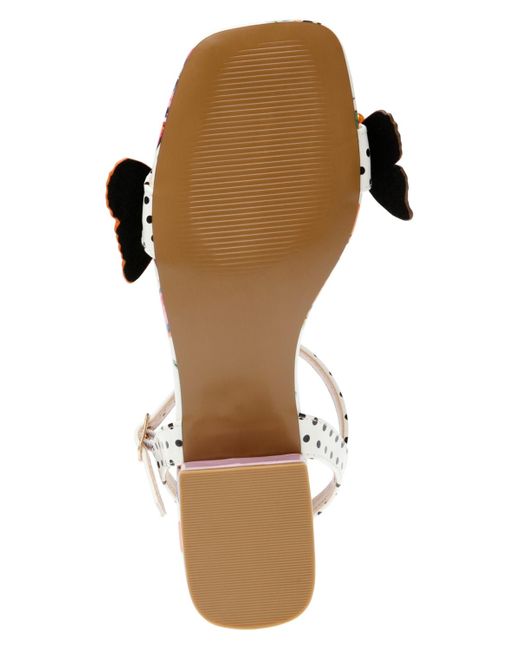 Betsey Johnson Metallic Lotty Butterfly Block-heel Sandals