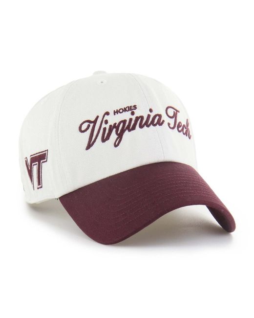 '47 Purple White Virginia Tech Hokies Contemporary Basics Foundation Clean Up Adjustable Hat