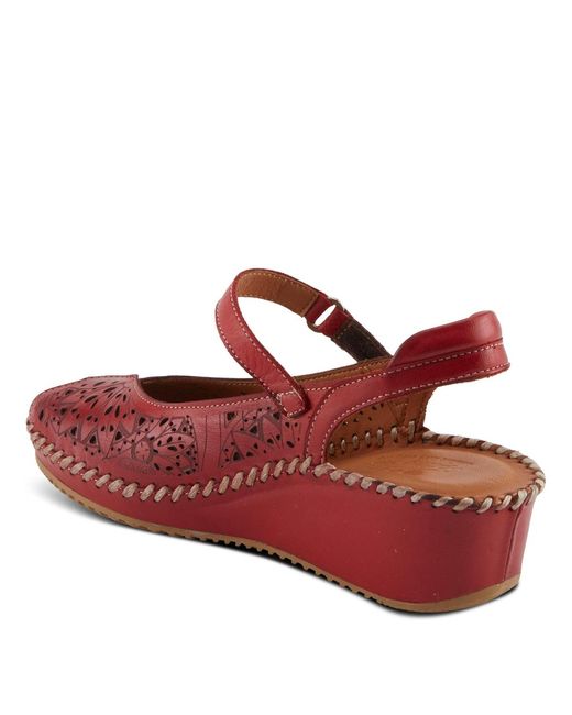 Spring Step Red Santonio Wedges