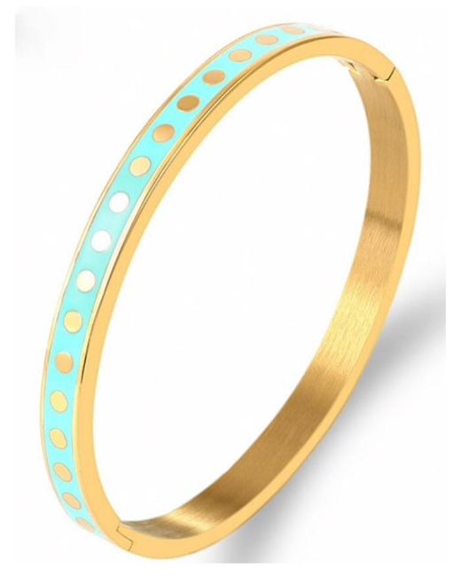 Accessory Concierge Metallic Dot To Dot Bangle Bracelet