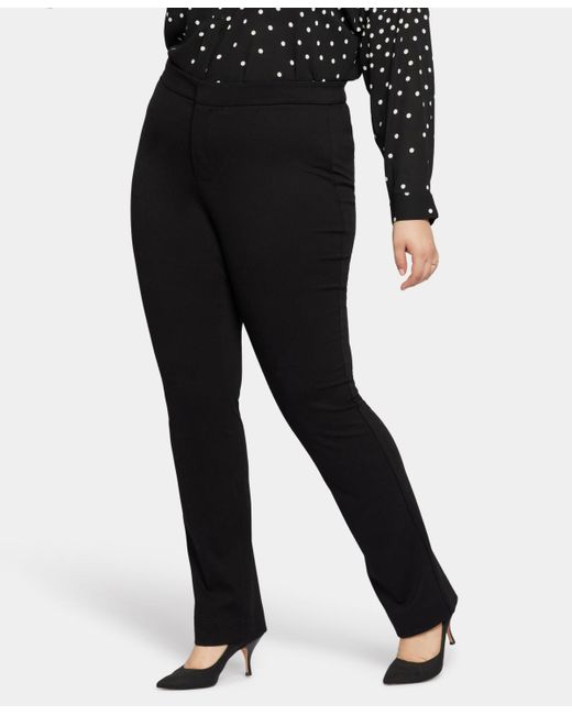 NYDJ Black Plus Size Slim Trouser Pant