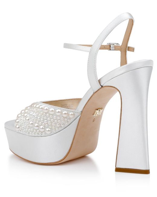 Badgley Mischka White Bryleigh Evening Platform Sandals