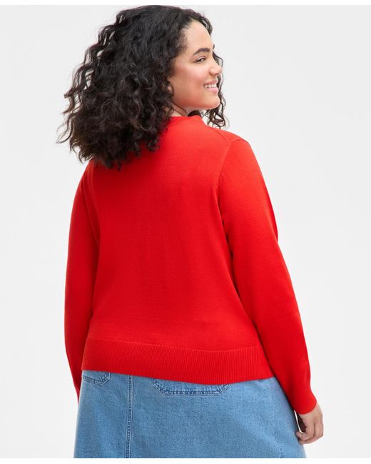On 34th Purple Trendy Plus Size Sweater Cardigan