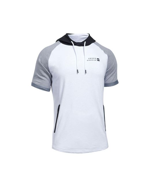 Short-sleeve Hoodie in White for Men 