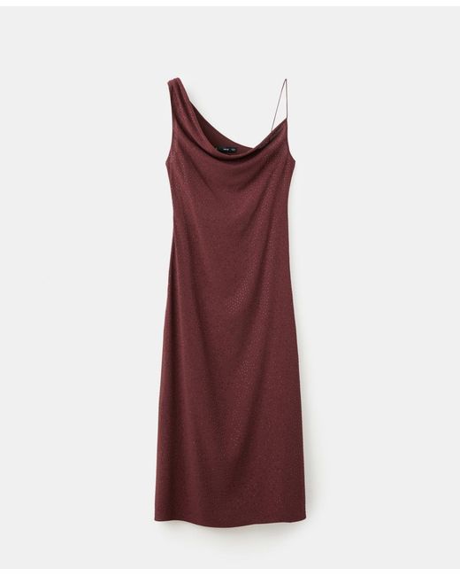princess polly baby blue dress Mango Women's Red Asymmetrical Rhinestone Dress