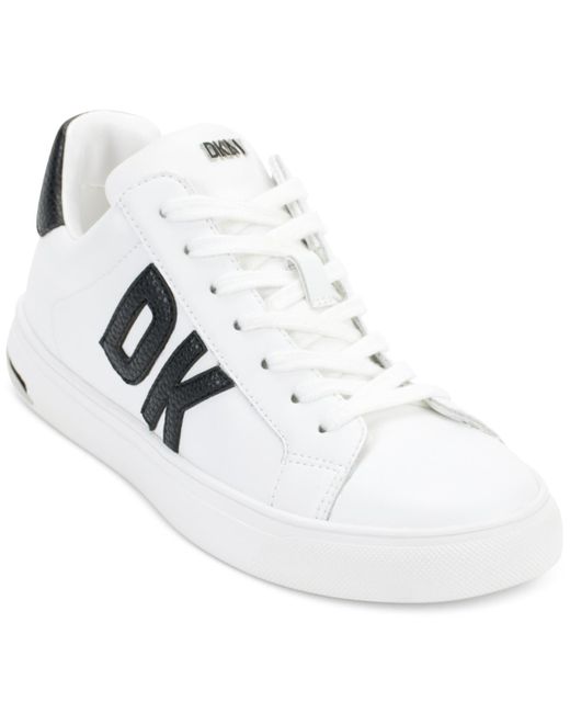 DKNY White Abeni Platform Low Top Sneakers