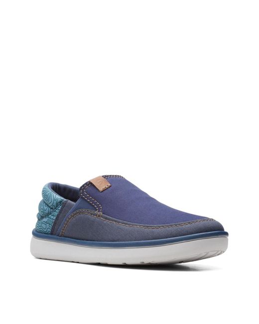 Clarks Cantal Easy Slip On Shoes in Blue for Men | Lyst