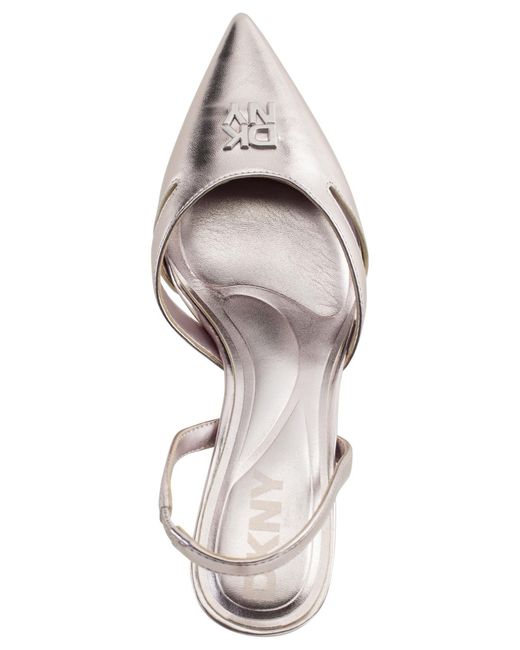 DKNY Metallic Shoes Slingback Pump,dusty Rose,9