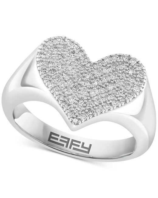 Effy White Effy Diamond Pave Heart Ring (1/3 Ct. T.w.