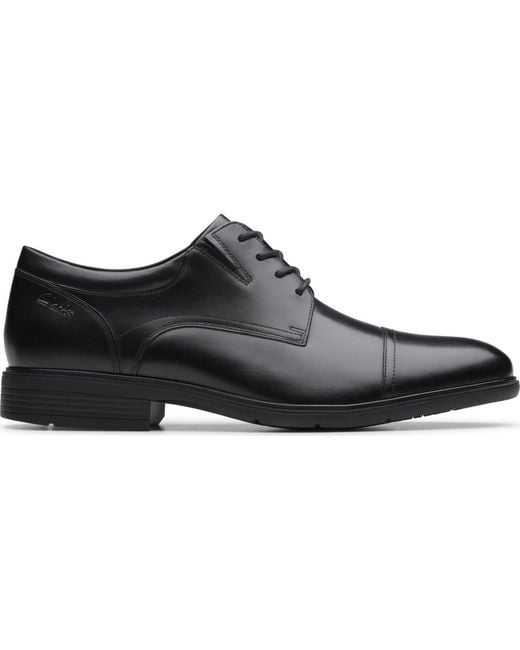 Clarks Black Steadwell Cap Oxford for men