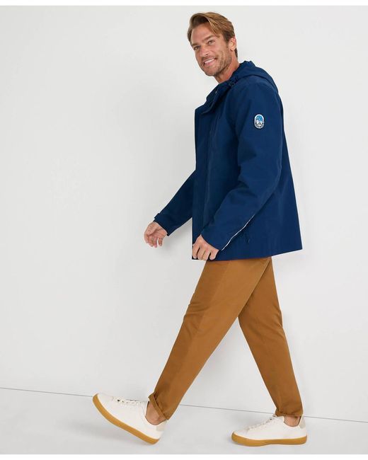 Lands' End Blue Squall Waterproof Rain Jacket for men