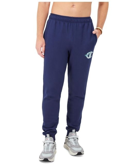 Champion Powerblend Graphic jogger Pants in Blue for Men Lyst