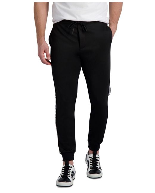 Karl Lagerfeld Regular-fit Logo-taped Track Pants, Created For Macy's ...
