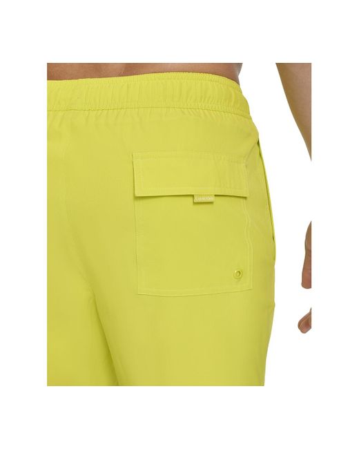 Calvin Klein Green Core Euro Regular-fit Quick-dry 5" Swim Trunks for men