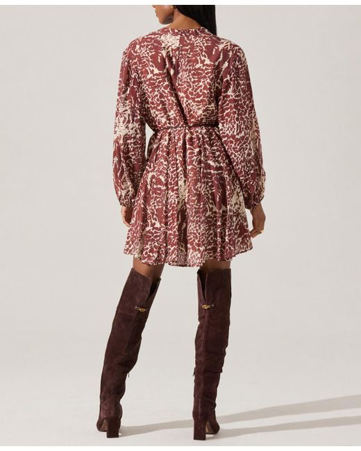 Astr Multicolor Marisela Long-sleeve Dress