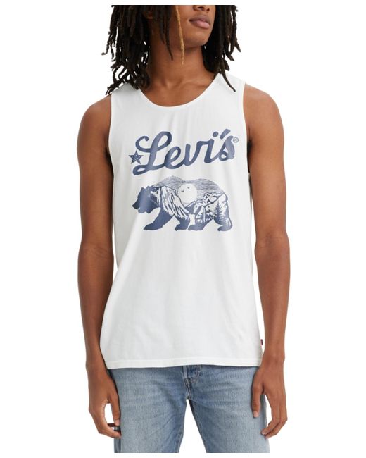 Levi's Blue Relaxed-fit Logo Bear Graphic Tank Top for men