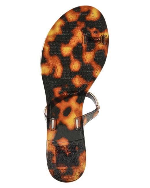 Dolce Vita Metallic Ivonna Embellished Toe Ring Jelly Flat Sandals