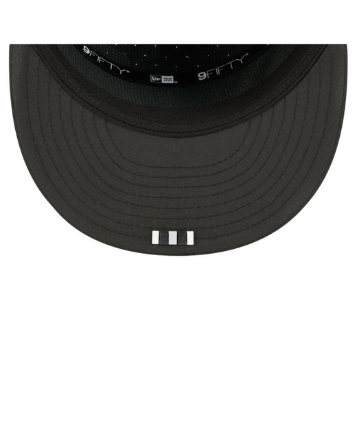 KTZ Black Las Vegas Raiders 2025 Sideline Split Panel 9fifty Snapback Hat for men