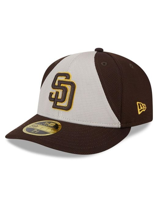 KTZ Brown San Diego Padres 2024 Batting Practice Low Profile 59fifty Fitted Hat for men