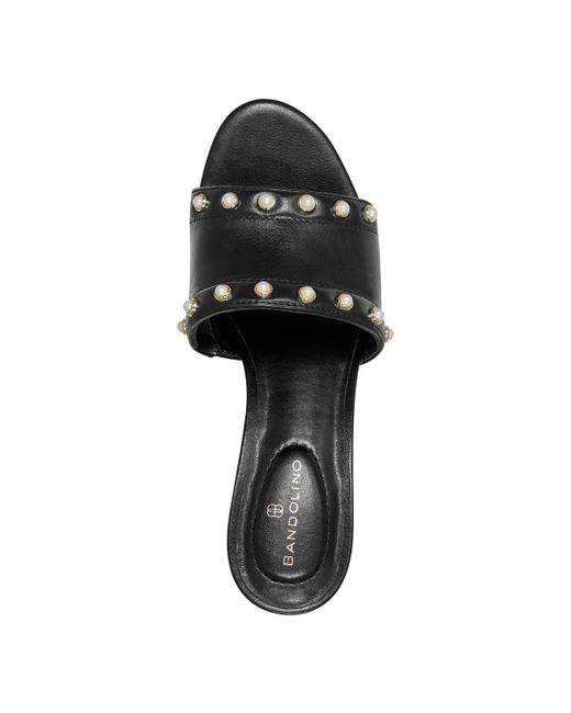 Bandolino Black Astill Studded Block Heel Sandals
