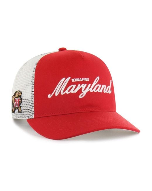 '47 Red And Maryland Terrapins Contemporary Basics Foundation Trucker Hitch Adjustable Hat