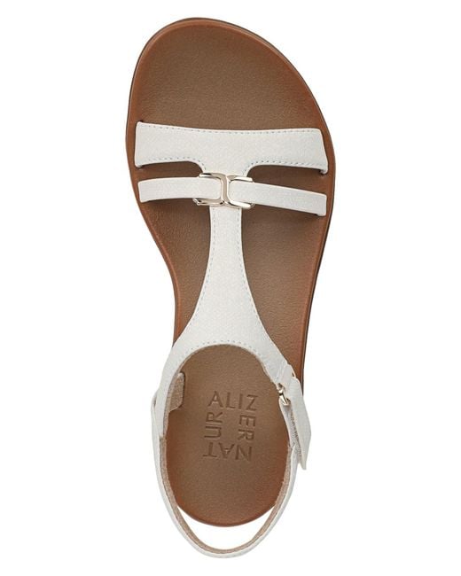 Naturalizer White Sofia Strappy Sandals